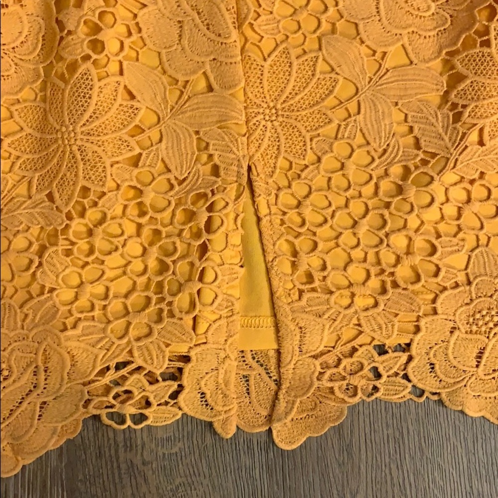 ASOS Paper Doll London mustard lace dress - Picture 3 of 7